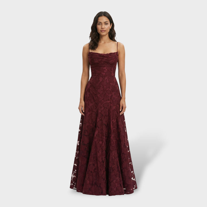 Robe de Soirée Longue Dos Ouvert Florale