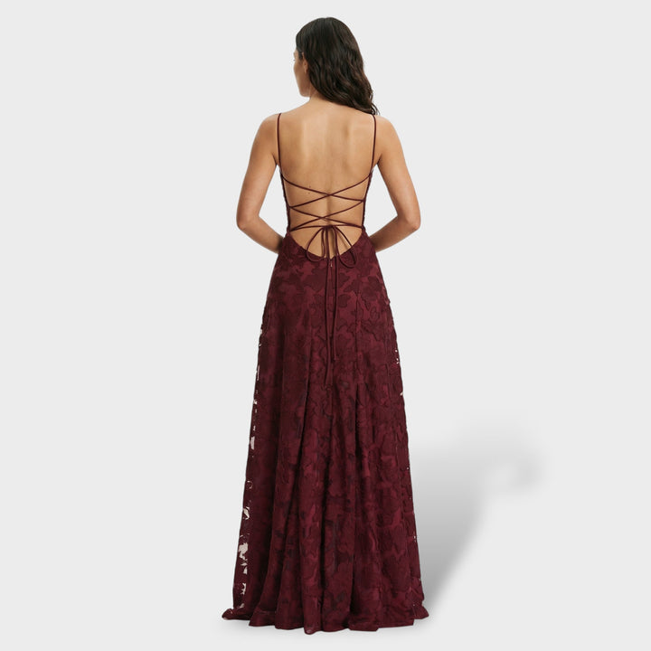 Robe de Soirée Longue Dos Ouvert Florale