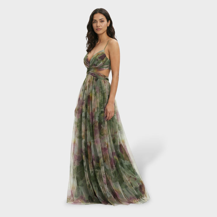 Robe Longue Florale Soirée Bretelles