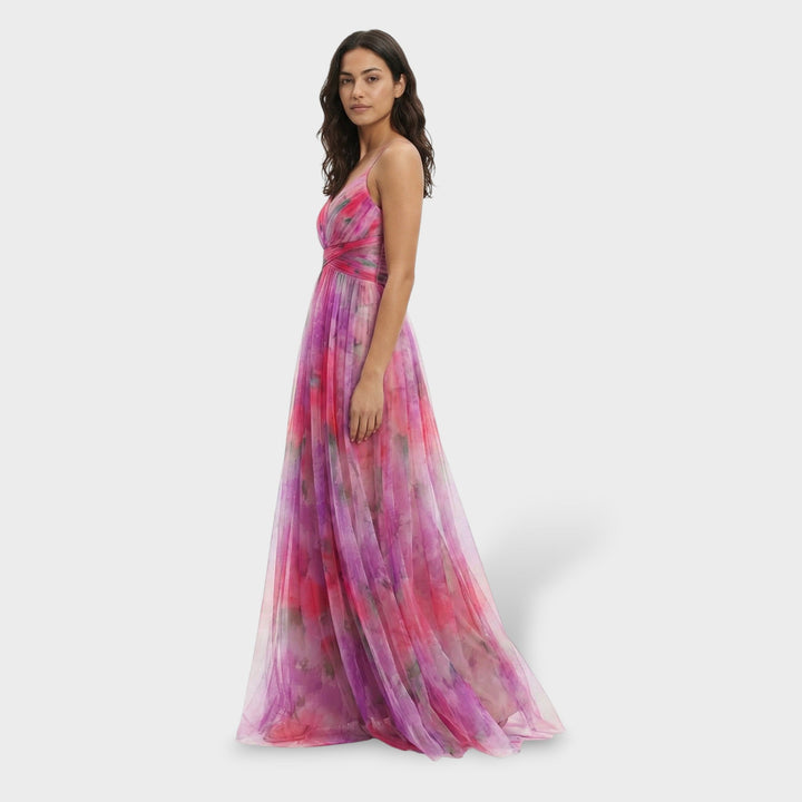Robe Longue Florale Soirée Bretelles