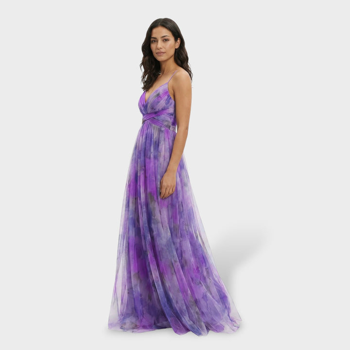 Robe Longue Florale Soirée Bretelles