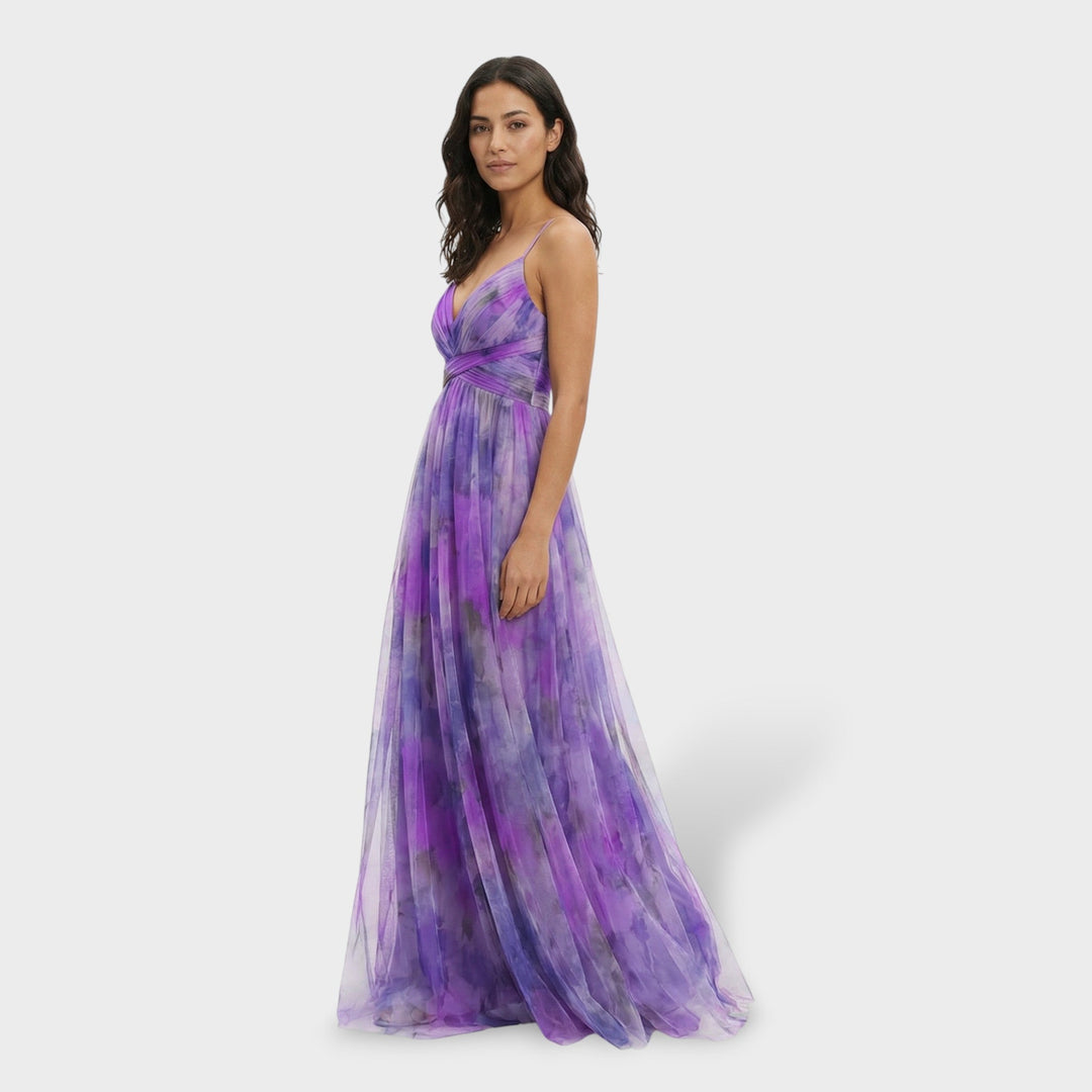 Robe Longue Florale Soirée Bretelles