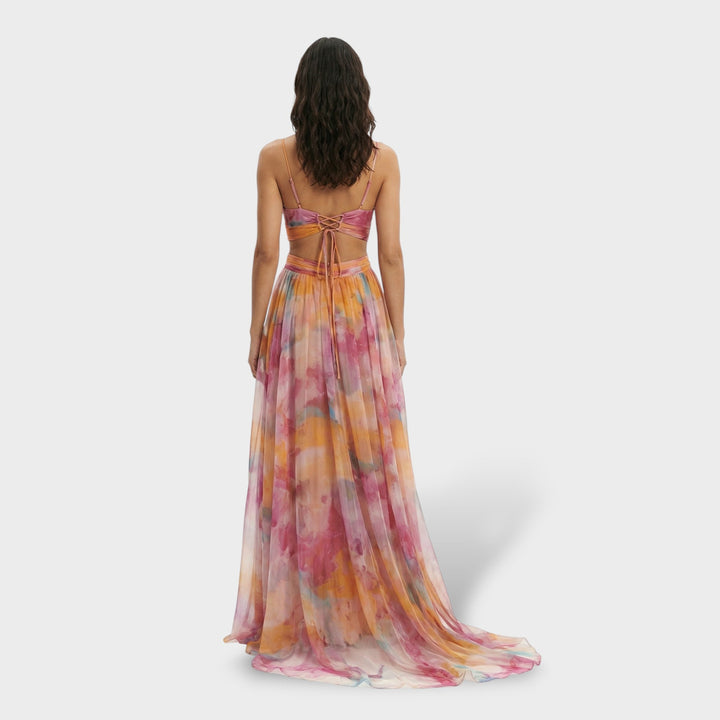 Robe Longue Florale Soirée Bretelles