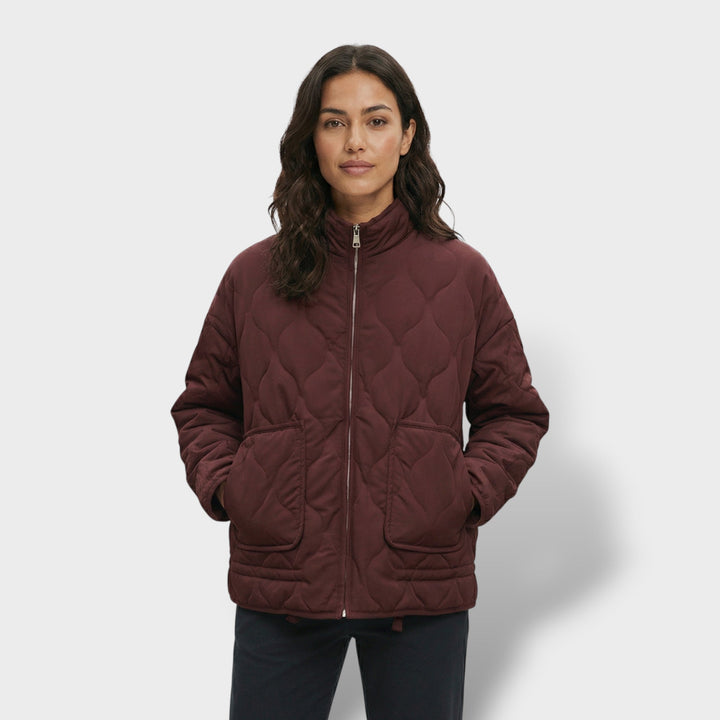Veste Matelassée Femme Col Haut