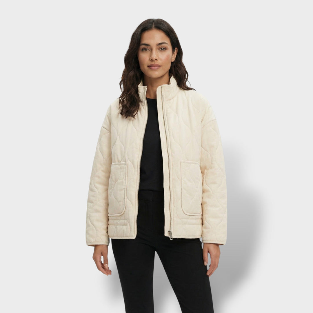 Veste Matelassée Femme Col Haut
