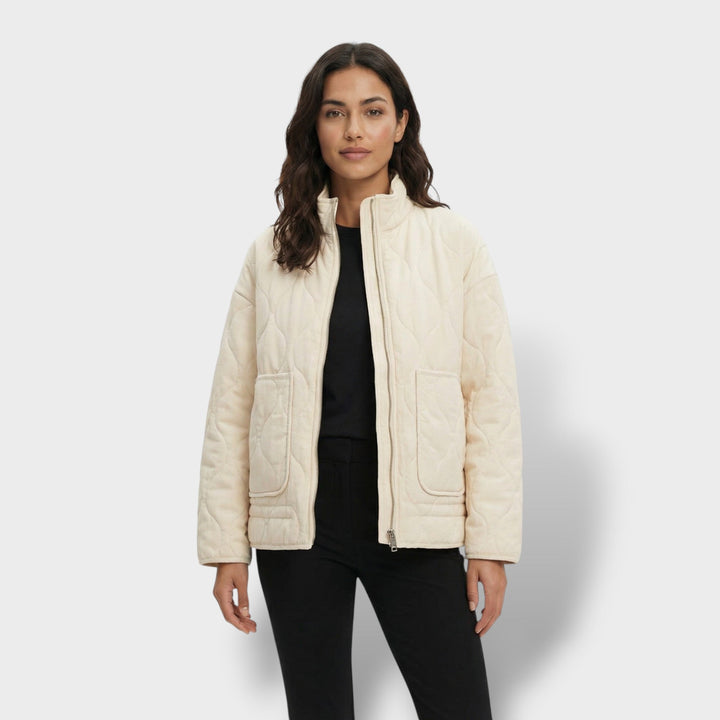 Veste Matelassée Femme Col Haut
