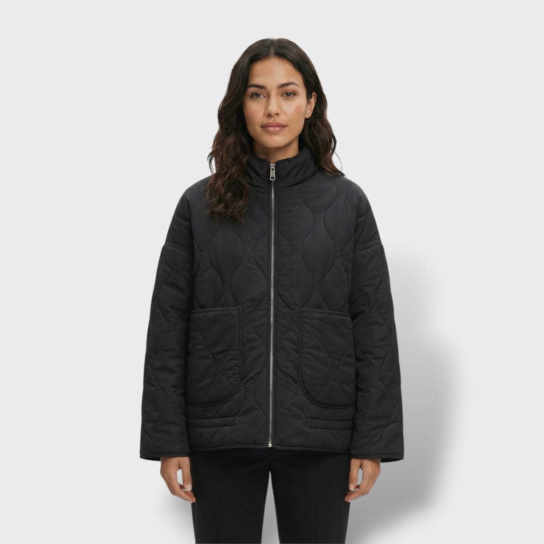 Veste Matelassée Femme Col Haut
