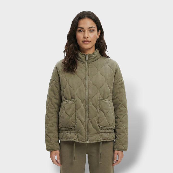 Veste Matelassée Femme Col Haut