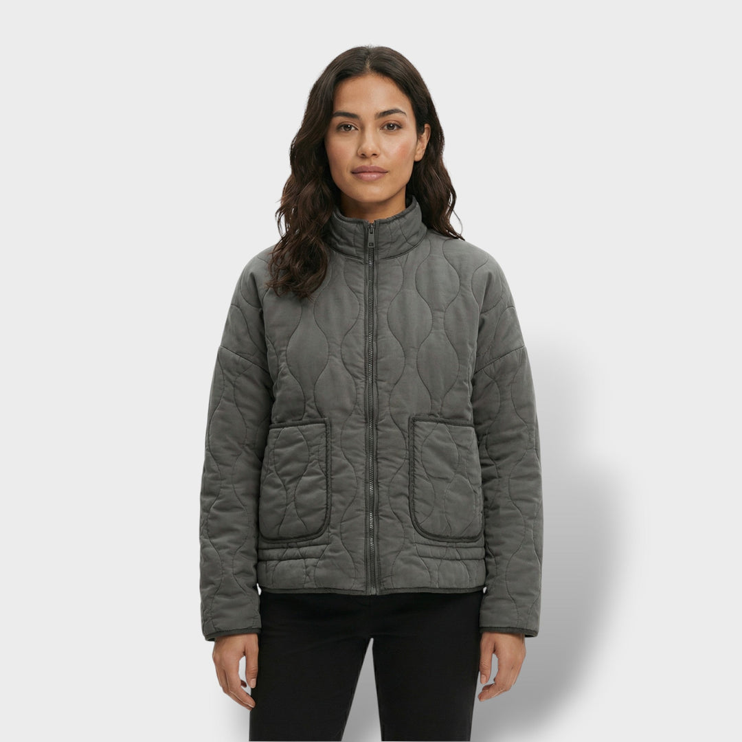 Veste Matelassée Femme Col Haut