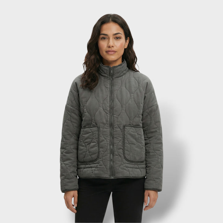 Veste Matelassée Femme Col Haut