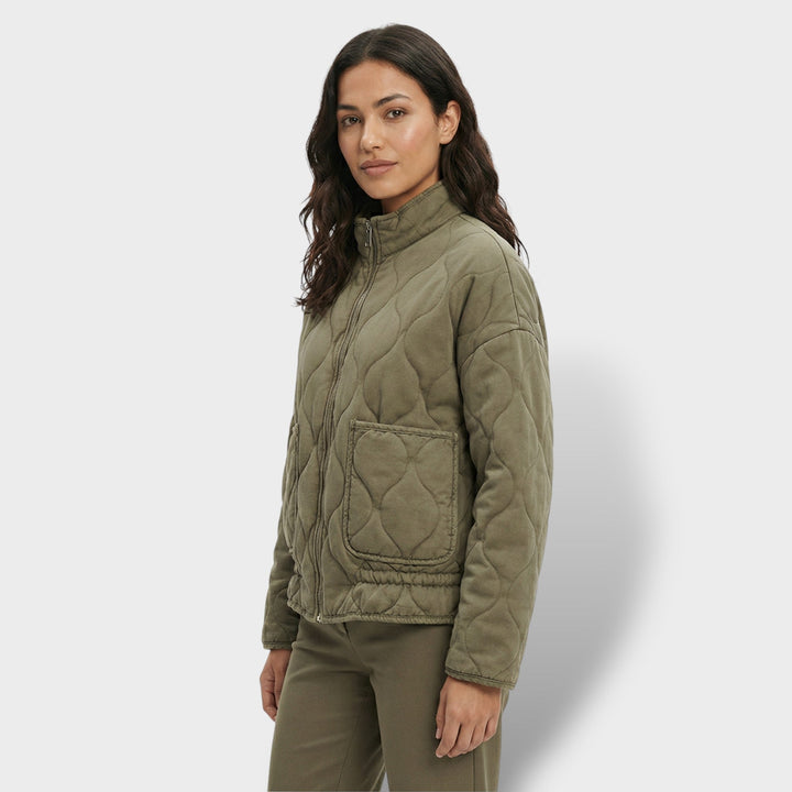 Veste Matelassée Femme Col Haut