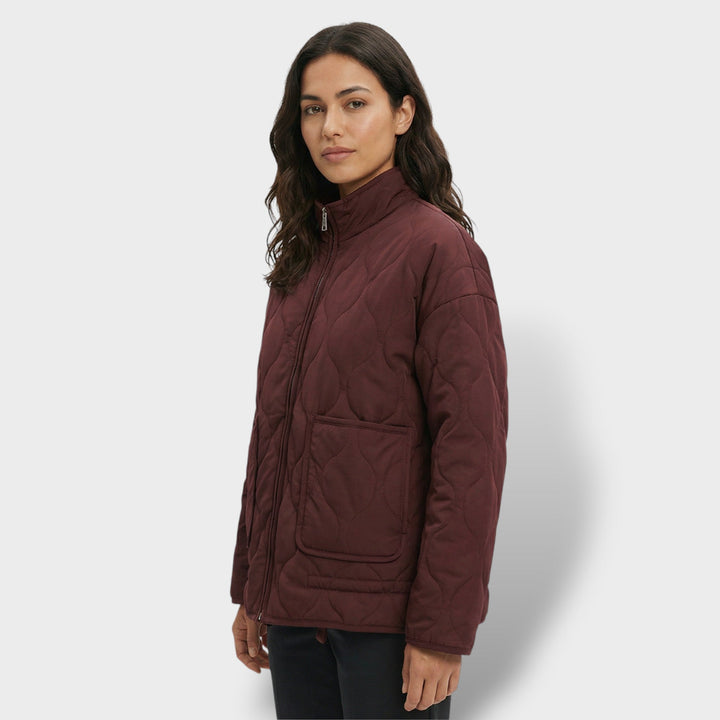 Veste Matelassée Femme Col Haut