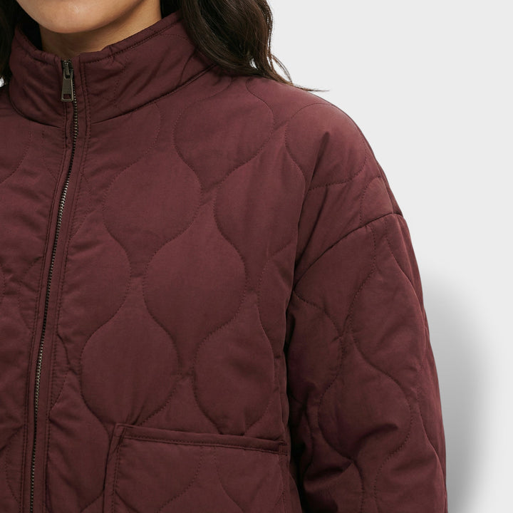 Veste Matelassée Femme Col Haut