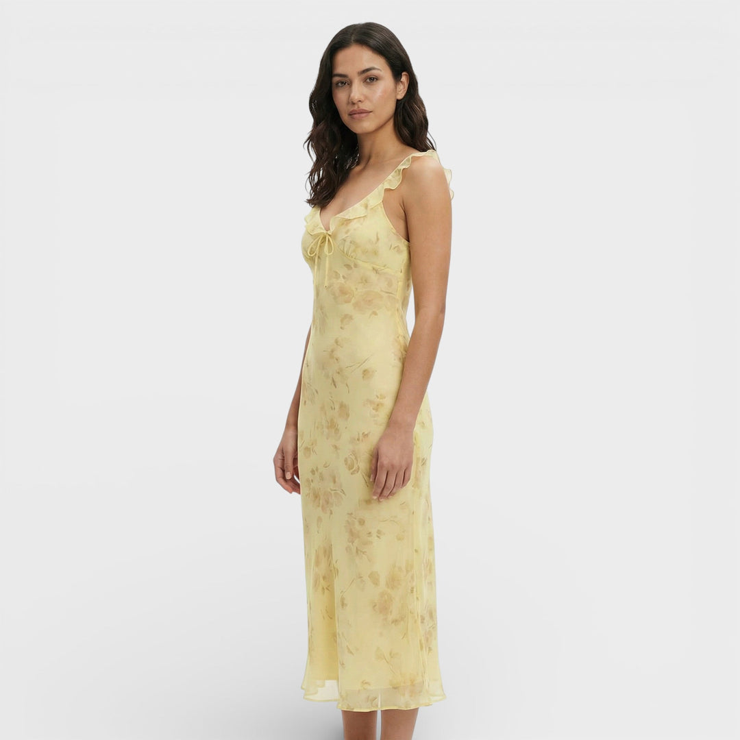 Robe Maxi Florale Dos Ouvert