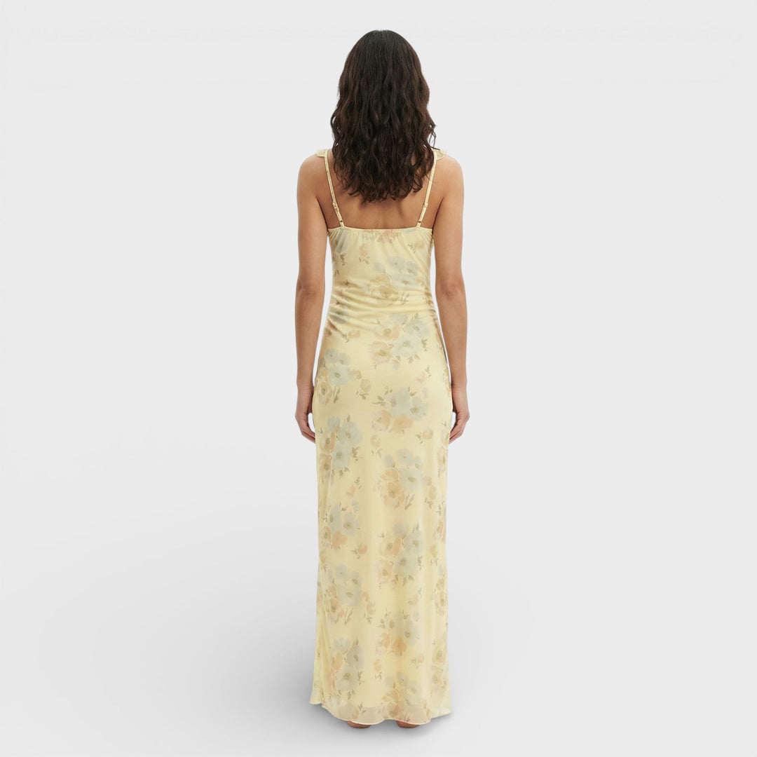 Robe Maxi Florale Dos Ouvert