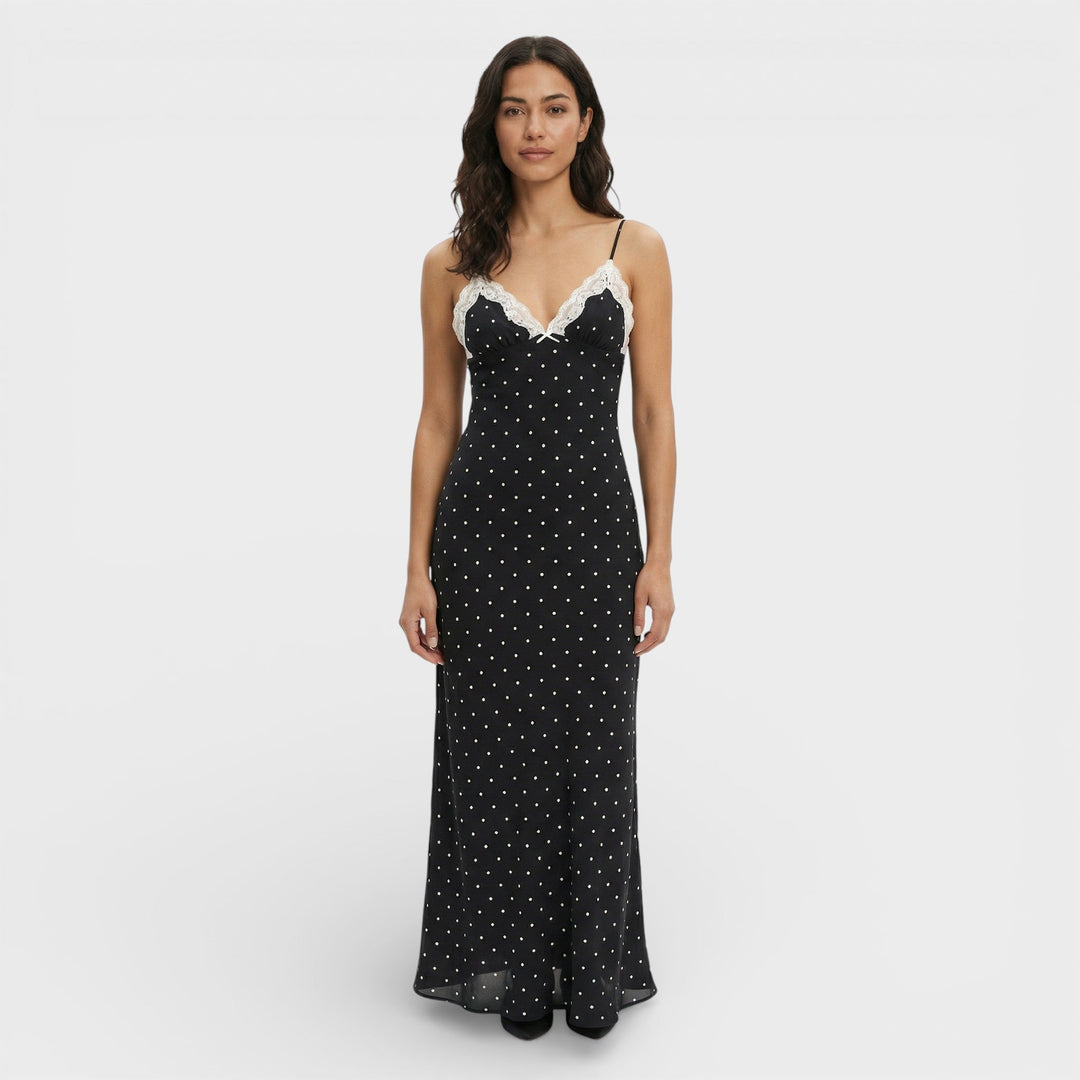Robe Longue Dentelle Dos Ouvert