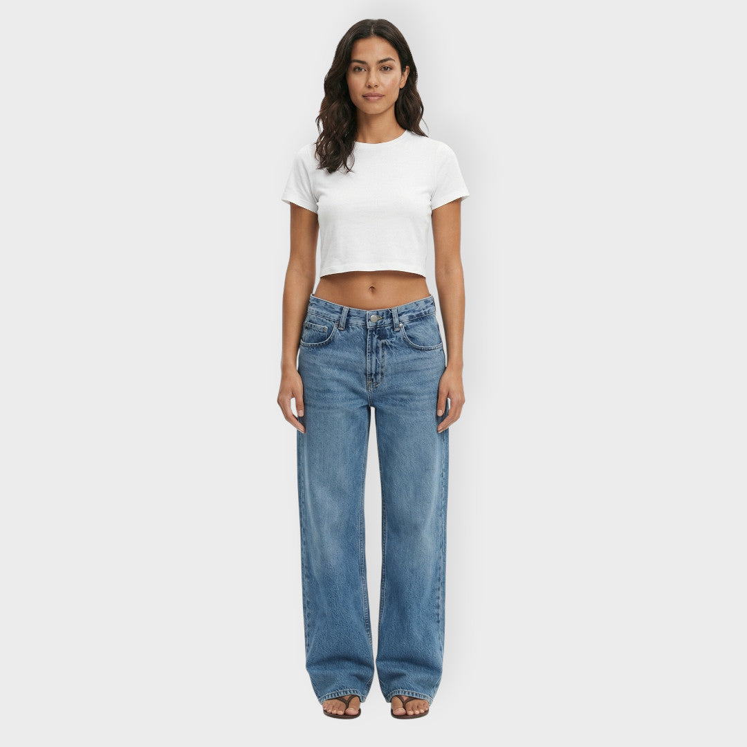 Jean Taille Basse Étoile Femme
