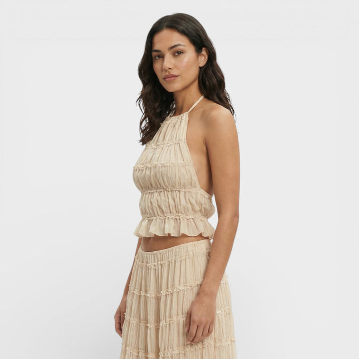 Ensemble Été Femme Halter Jupe Longue