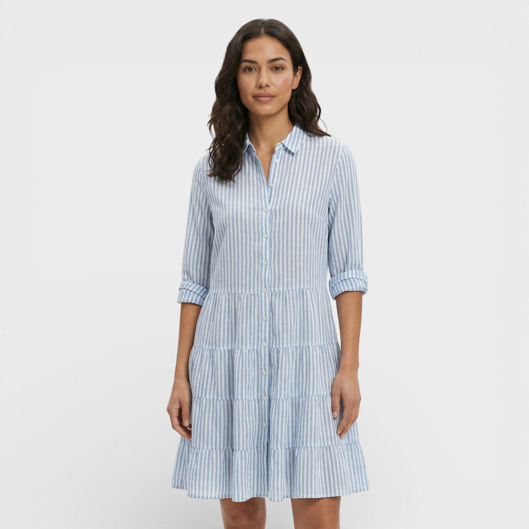 Robe Midi Rayures Femme Fluide