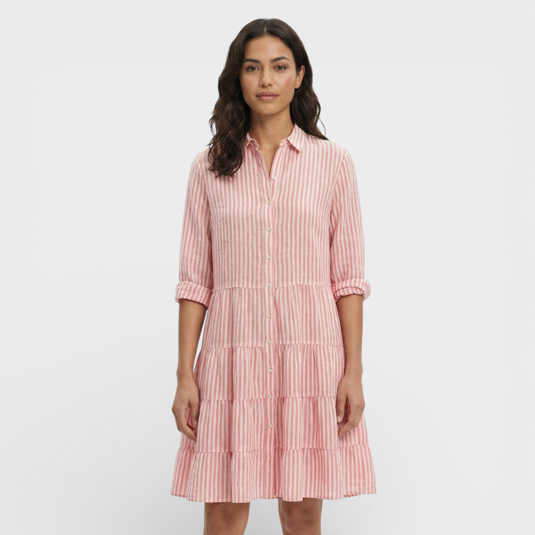 Robe Midi Rayures Femme Fluide