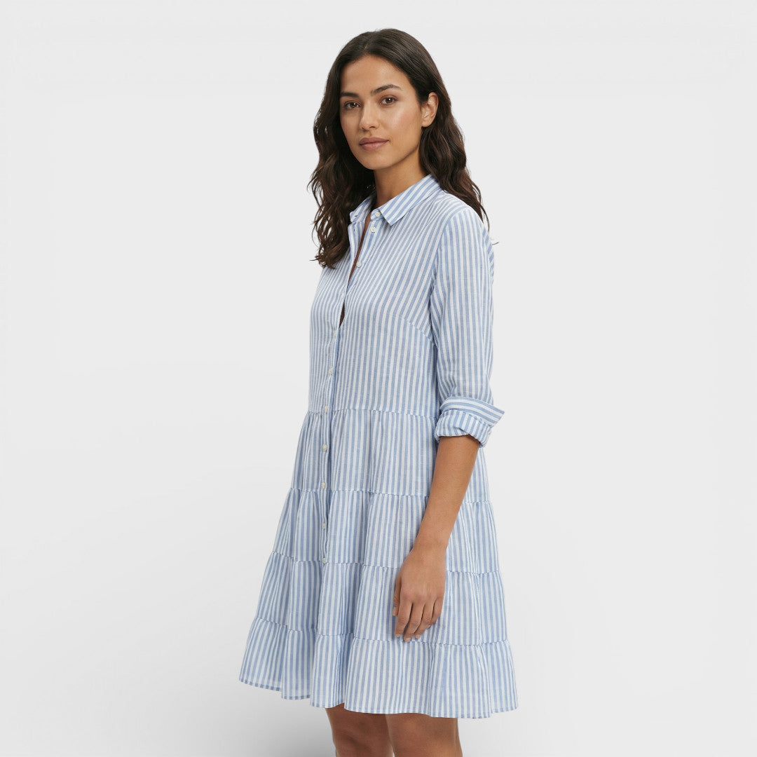 Robe Midi Rayures Femme Fluide