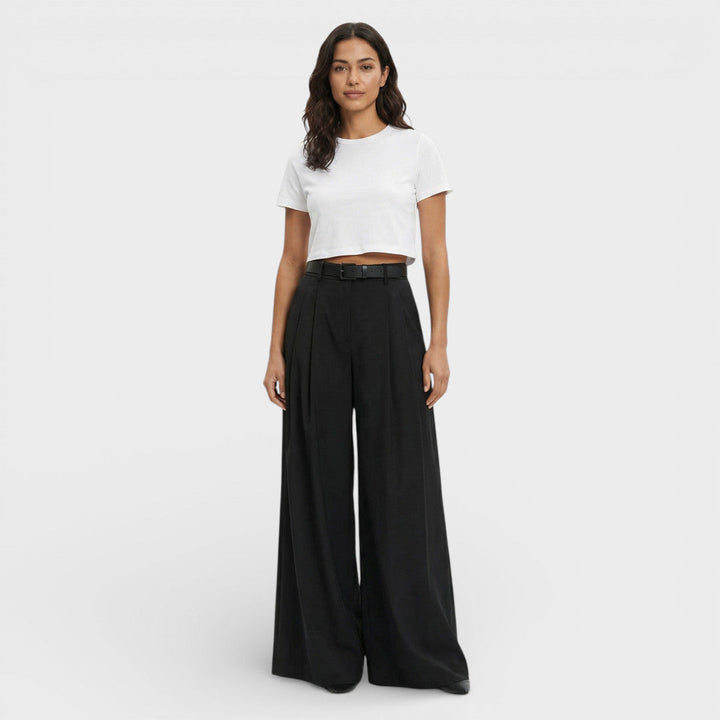 Pantalon Palazzo Coton Large Femme