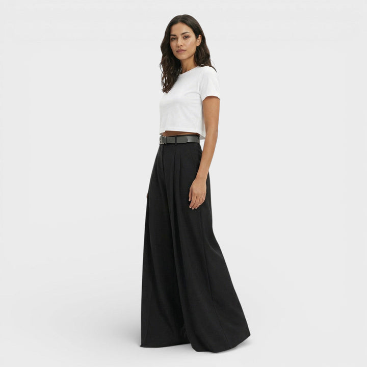 Pantalon Palazzo Coton Large Femme
