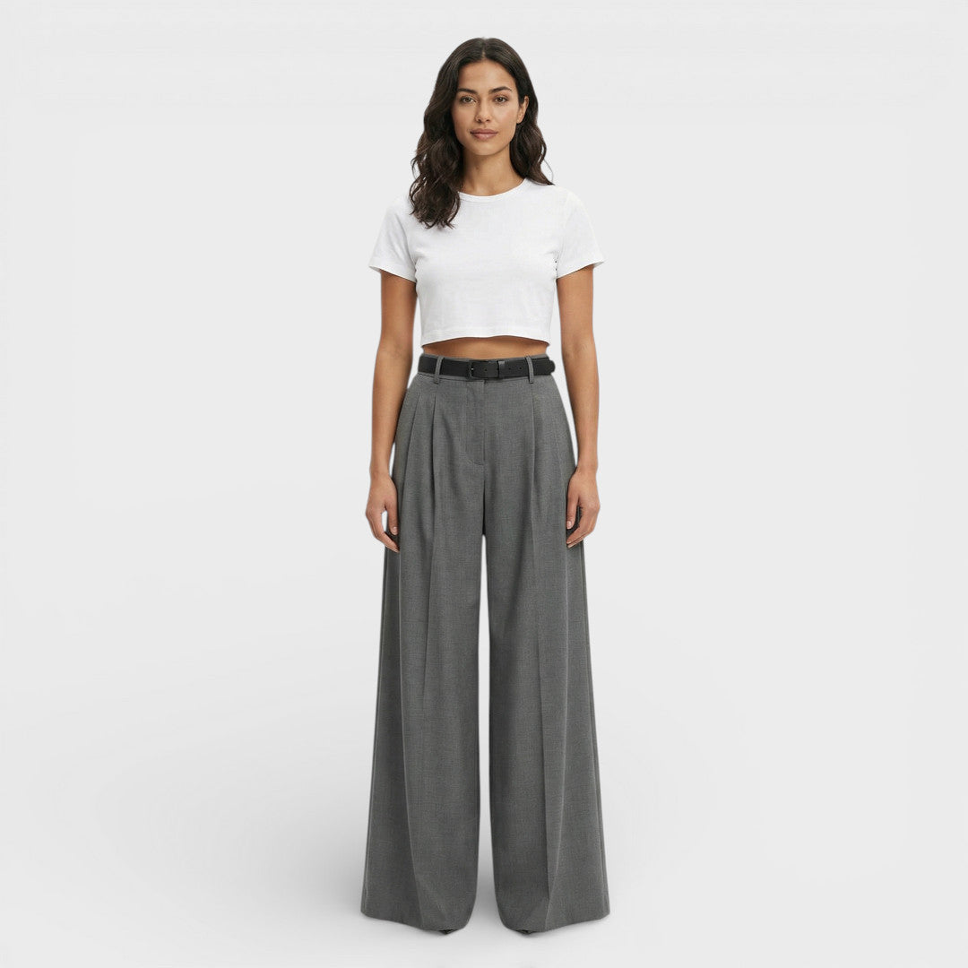 Pantalon Palazzo Coton Large Femme