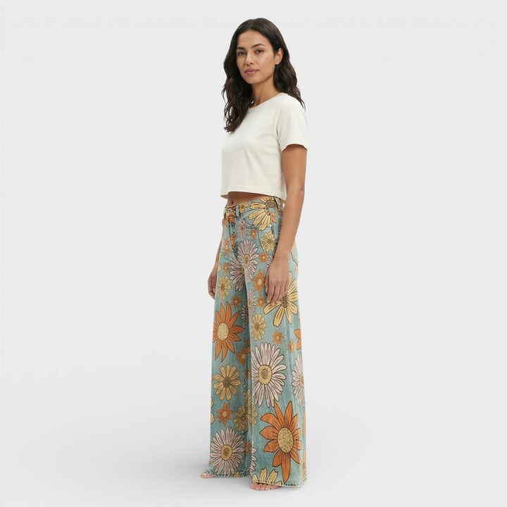 Jean Baggy Jambe Large Femme