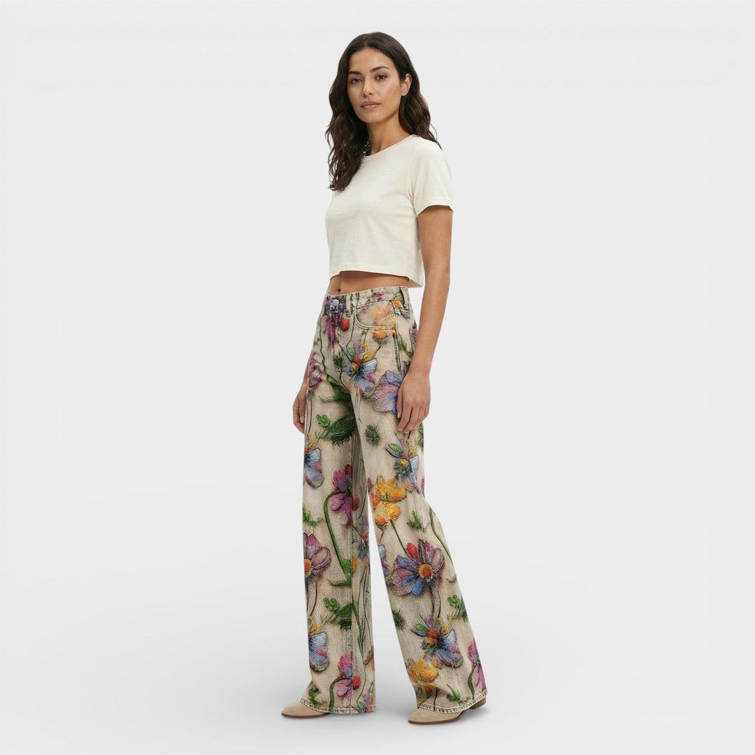 Jean Baggy Jambe Large Femme