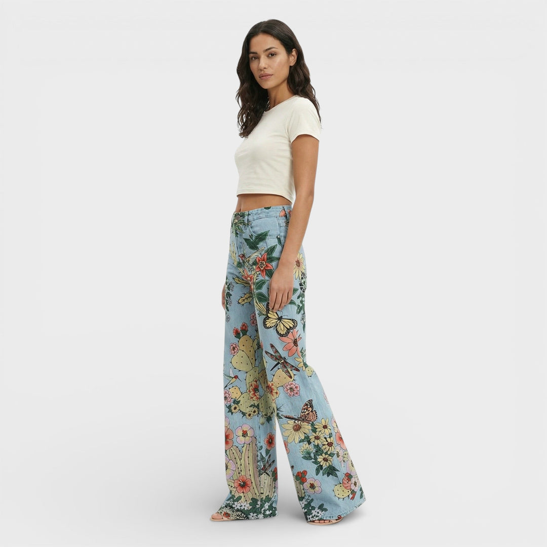 Jean Baggy Jambe Large Femme