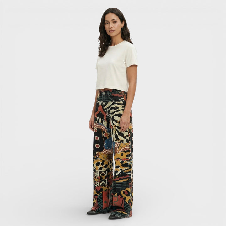 Jean Baggy Jambe Large Femme