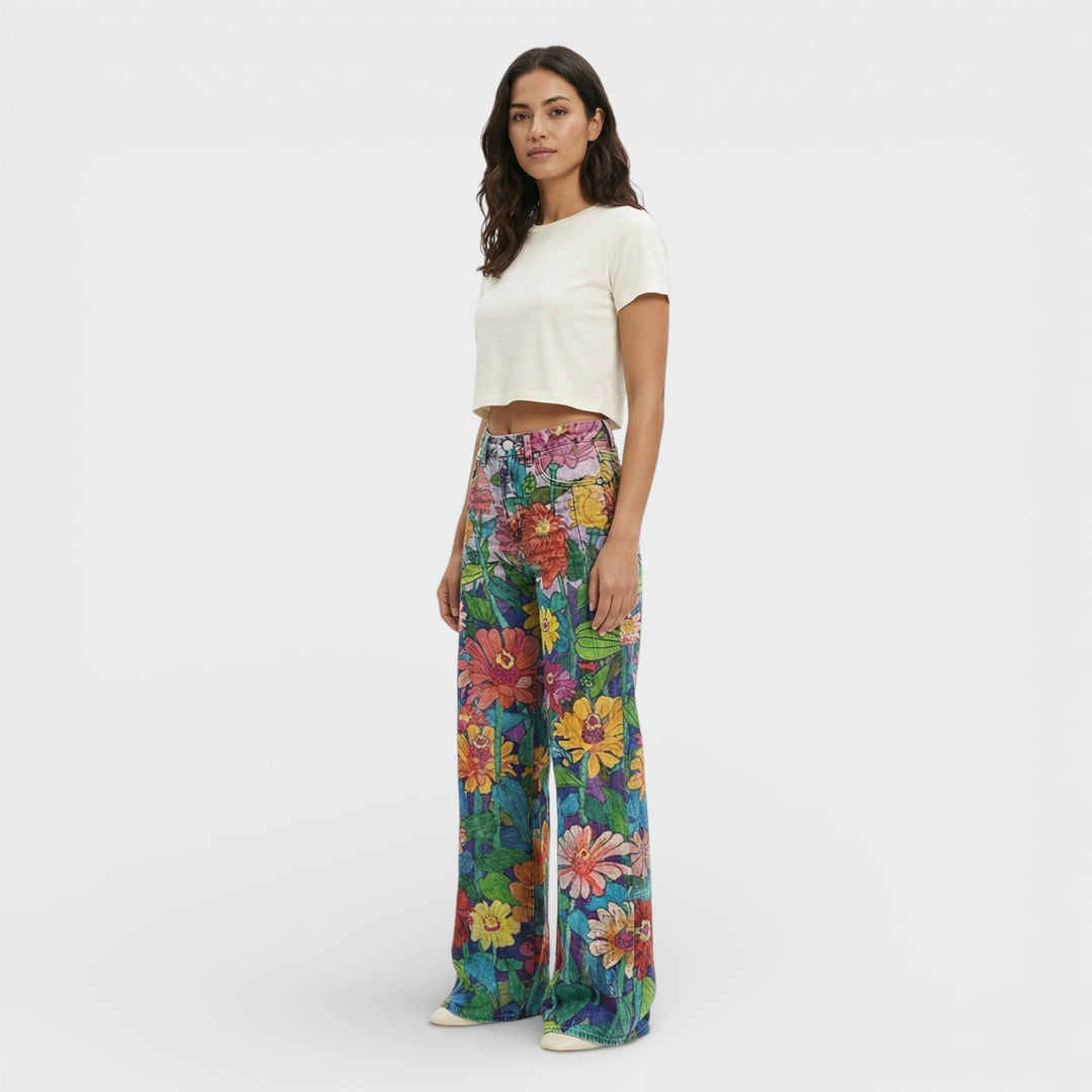 Jean Baggy Jambe Large Femme
