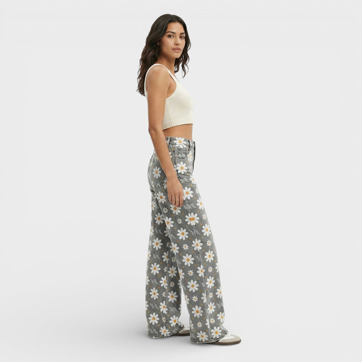 Jean Baggy Jambe Large Femme