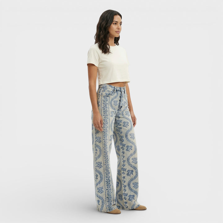 Jean Baggy Jambe Large Femme