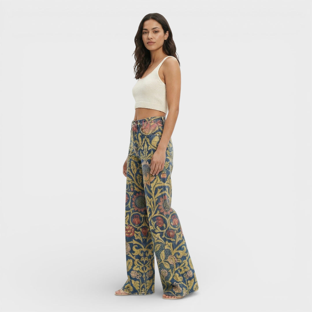 Jean Baggy Jambe Large Femme