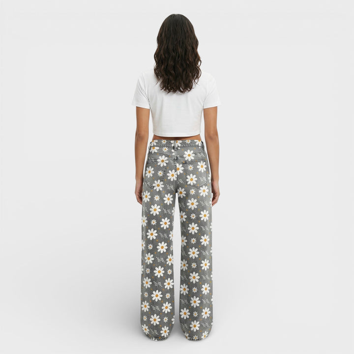 Jean Baggy Jambe Large Femme