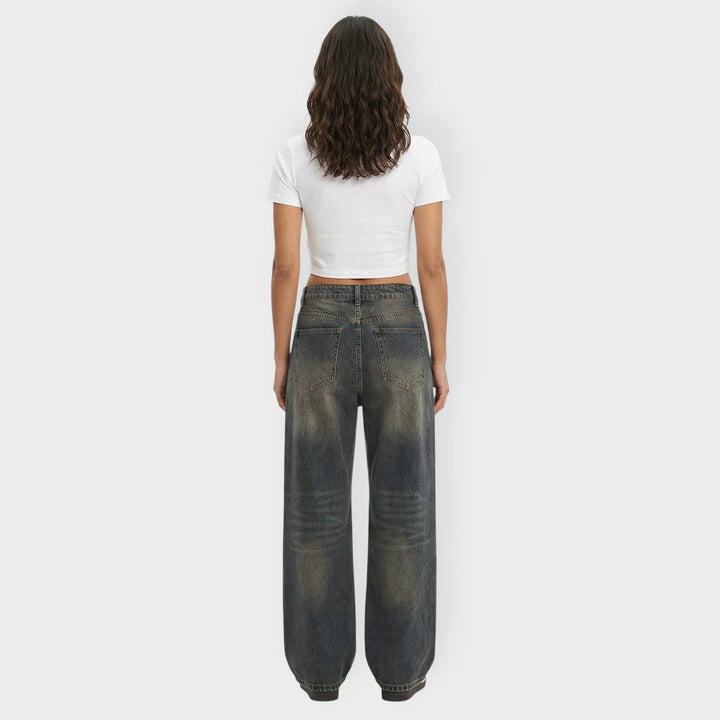 Jean Baggy Wide Leg Délavé Femme