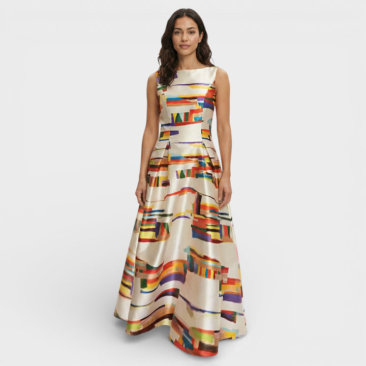 Robe Maxi Imprimé Géométrique Femme