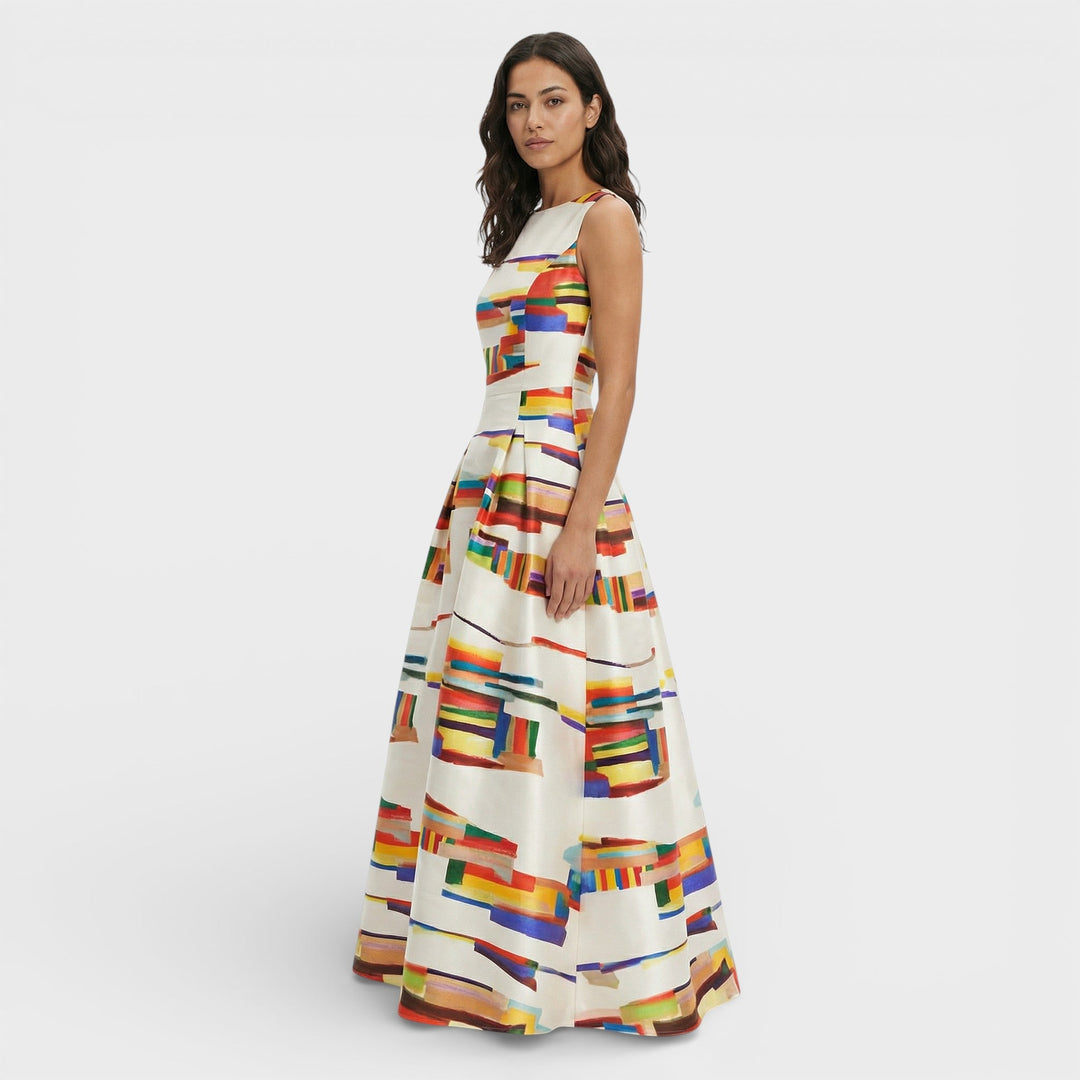 Robe Maxi Imprimé Géométrique Femme
