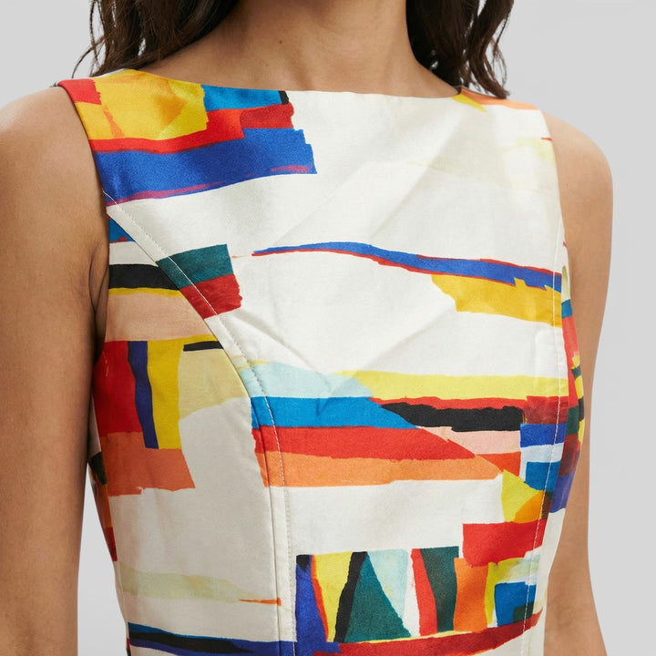 Robe Maxi Imprimé Géométrique Femme