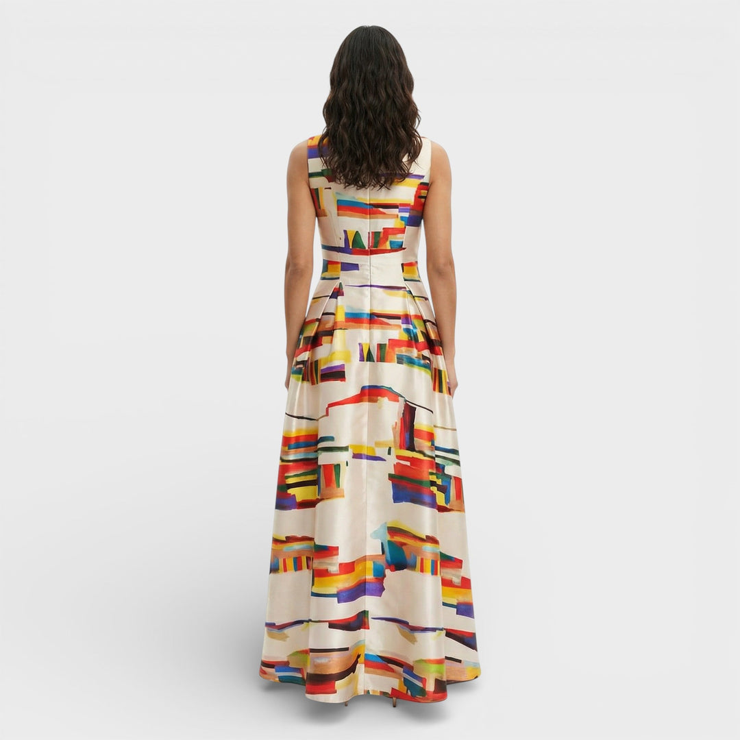 Robe Maxi Imprimé Géométrique Femme