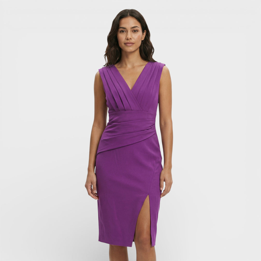 Robe Midi Décolleté V Fente