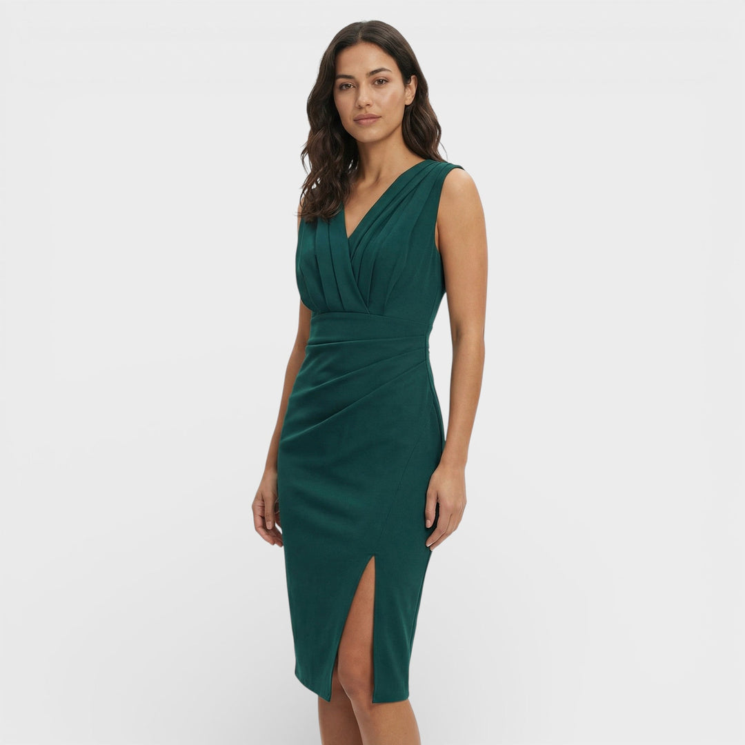 Robe Midi Décolleté V Fente