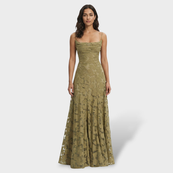 Robe de Soirée Longue Dos Ouvert Florale