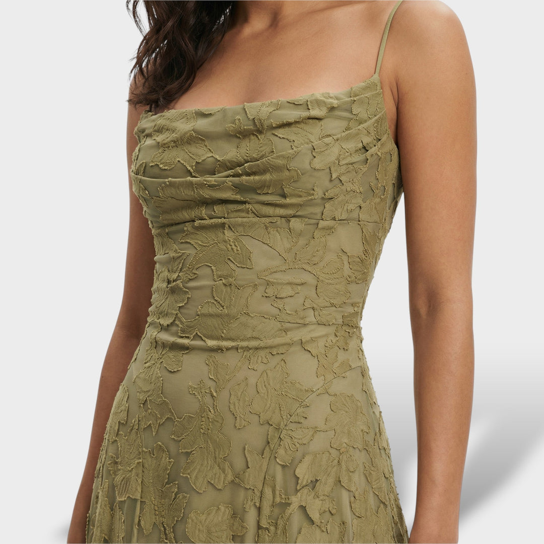 Robe de Soirée Longue Dos Ouvert Florale