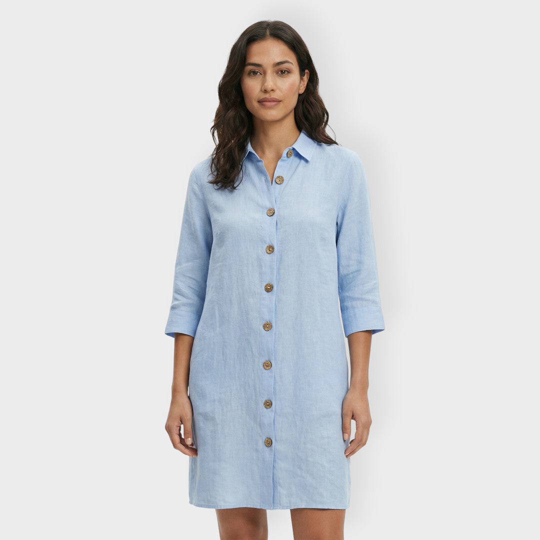 Robe Chemise Blanche Femme Boutons