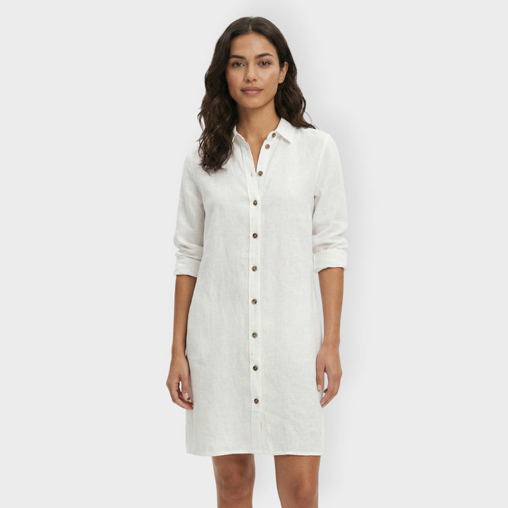 Robe Chemise Blanche Femme Boutons