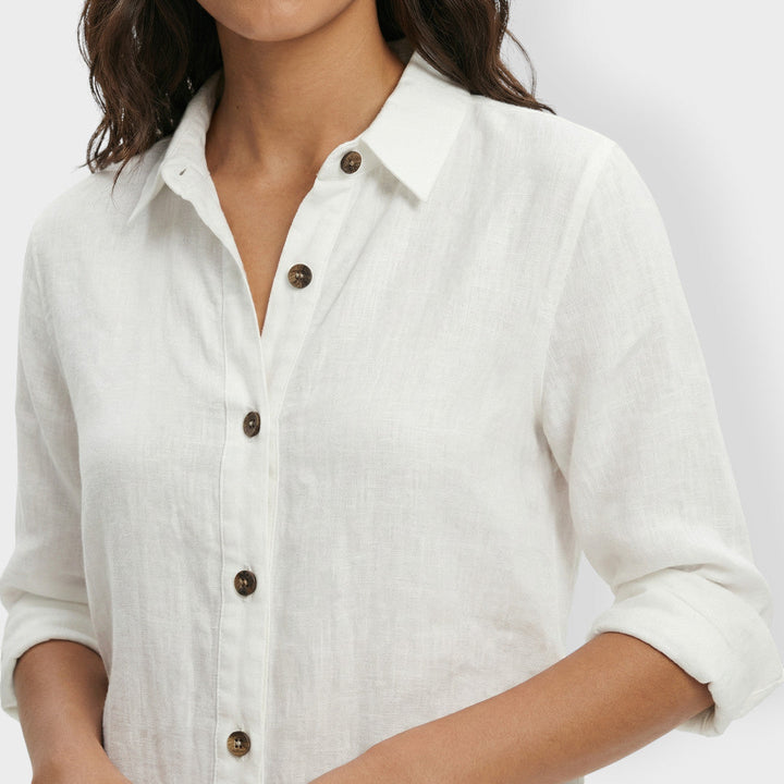 Robe Chemise Blanche Femme Boutons