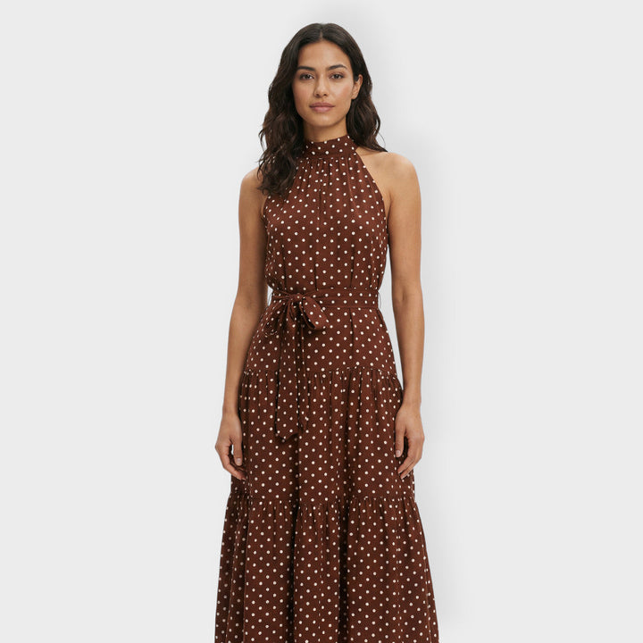Robe Midi Femme Pois Nœud